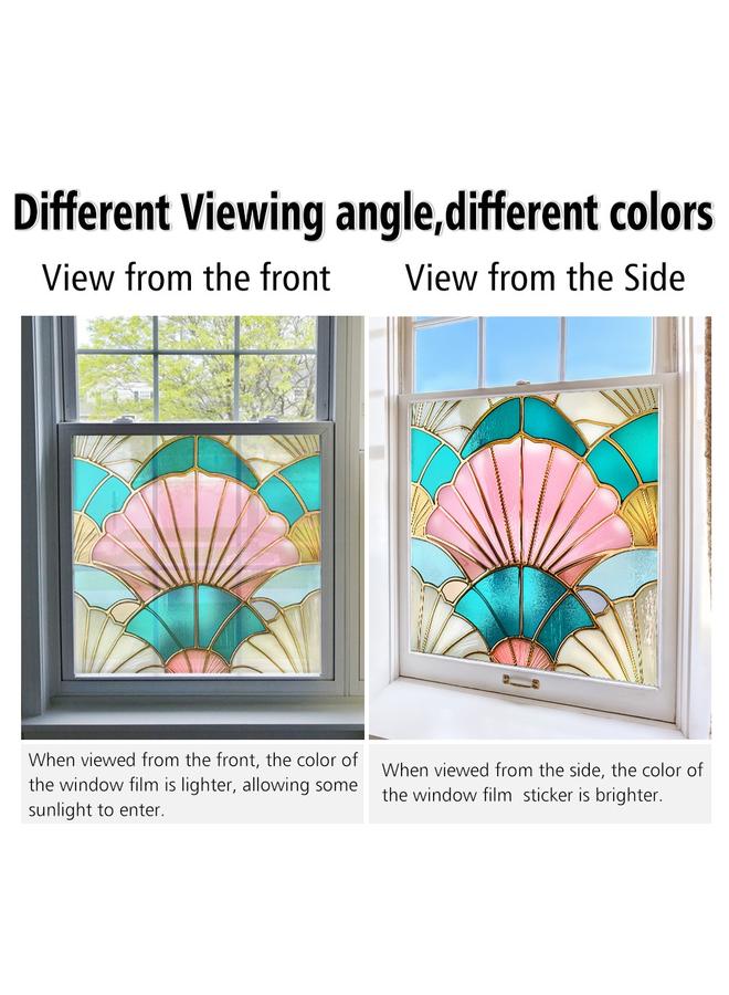 الأزرق جي دبليو BL301 -330 ملصق زجاج إلكتروستاتيكي مربع ملون عبر الحدود زجاج نافذة ملون ديكور منزلي - Image 1