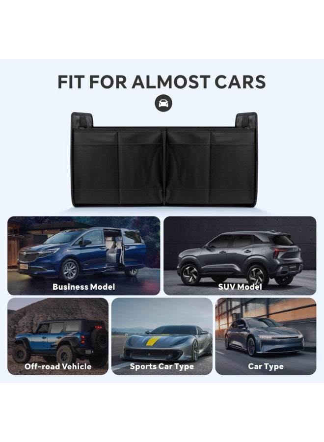 SPECTON Car Trunk Organizer, Car Storage Box with Collapsible Multi-Compartment Pockets, Foldable Car Boot Organizer with Large Capacity for Car ,Trunk and SUV(Black) - Image 4
