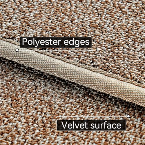 SUMLANS Kitchen Mat Set of 2 PCS, Cushioned Non Slip Rugs for Kitchen Floor, Absorbent Runner Comfort Standing Mats Washable for Kitchen, Office, Home (Brown-Velvet, 17.3"x47"+17.3"x30") - Image 3