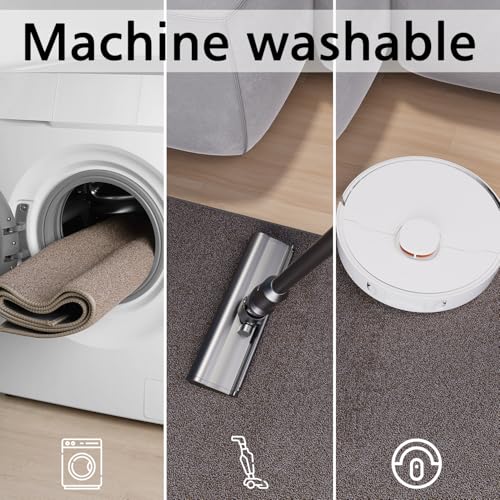 SUMLANS Kitchen Mat Set of 2 PCS, Cushioned Non Slip Rugs for Kitchen Floor, Absorbent Runner Comfort Standing Mats Washable for Kitchen, Office, Home (Brown-Velvet, 17.3"x47"+17.3"x30") - Image 5