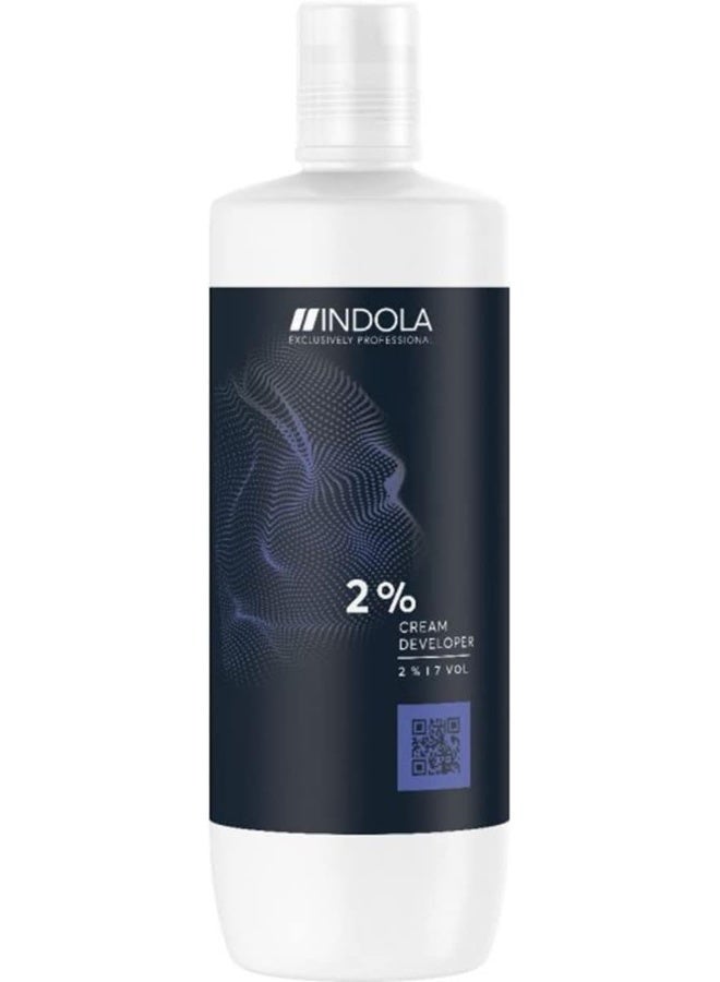 INDOLA Professional Cream Developer, Caring & Effective Oxidation Process, 2%, 7 VOL, 1000ml - Image 1