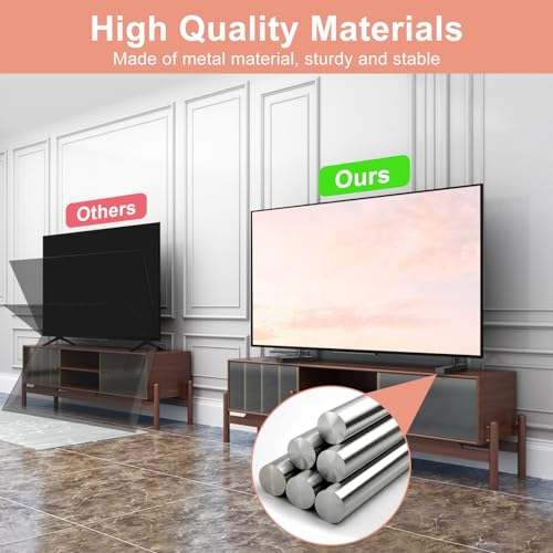 Varghesyla (Upgraded Version) Metal TV Stand Base Legs for Sony TV for XBR-55X900E XBR-65X900E TV Model, Only Fit for TV Hole Distance of 50 mm/1.97 inch Center-to-Center, Please Measure The Hole Spacing, Black - Image 4