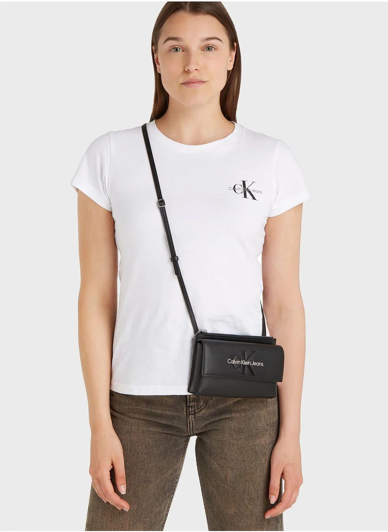 CALVIN KLEIN Monogram Detailed Crossbody