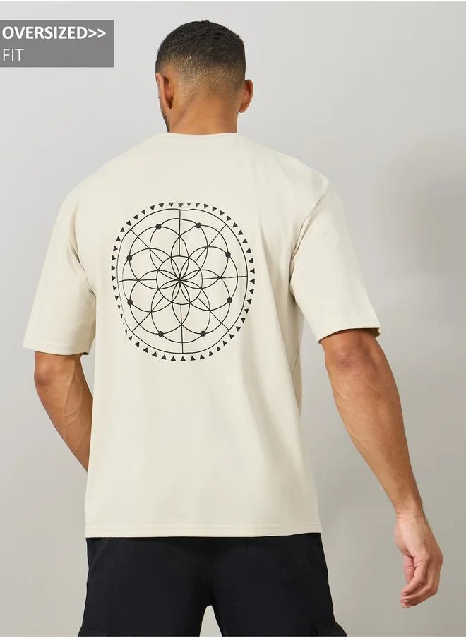 Styli Styli Geometric Graphic Print Oversized T-Shirt