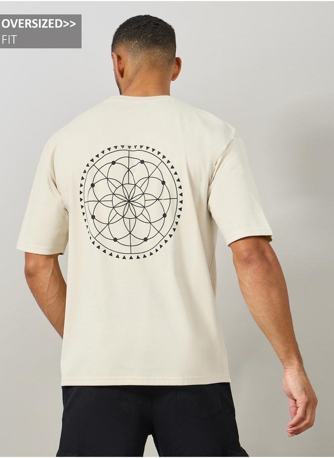 Styli Geometric Graphic Print Oversized T-Shirt