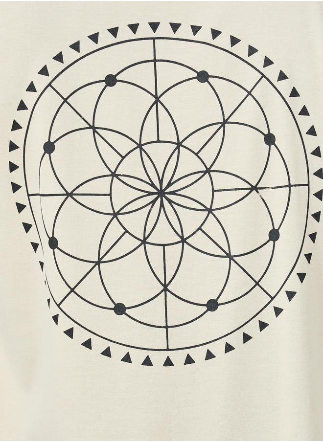 Styli Geometric Graphic Print Oversized T-Shirt