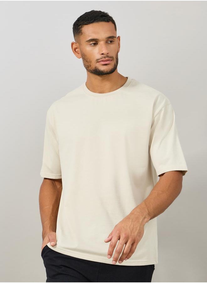 Styli Geometric Graphic Print Oversized T-Shirt