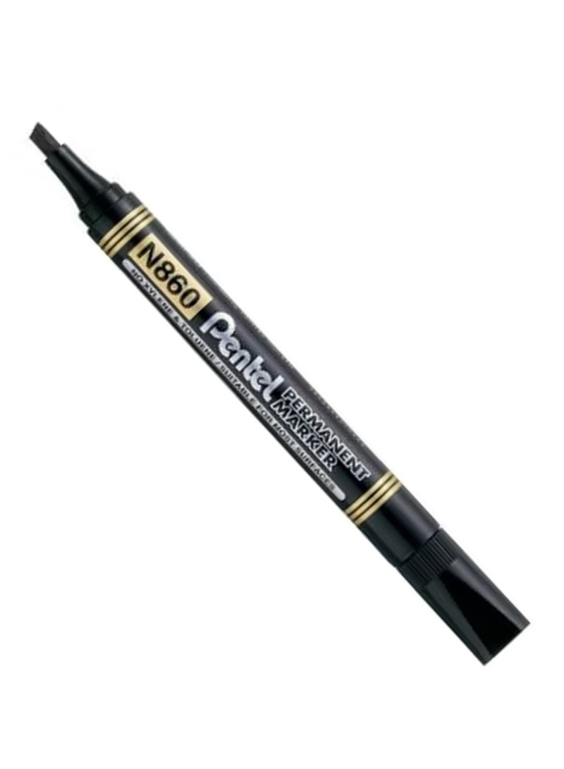 Pentel 12-Piece Permanent Marker Chisel Tip Black Ink  - Image 2