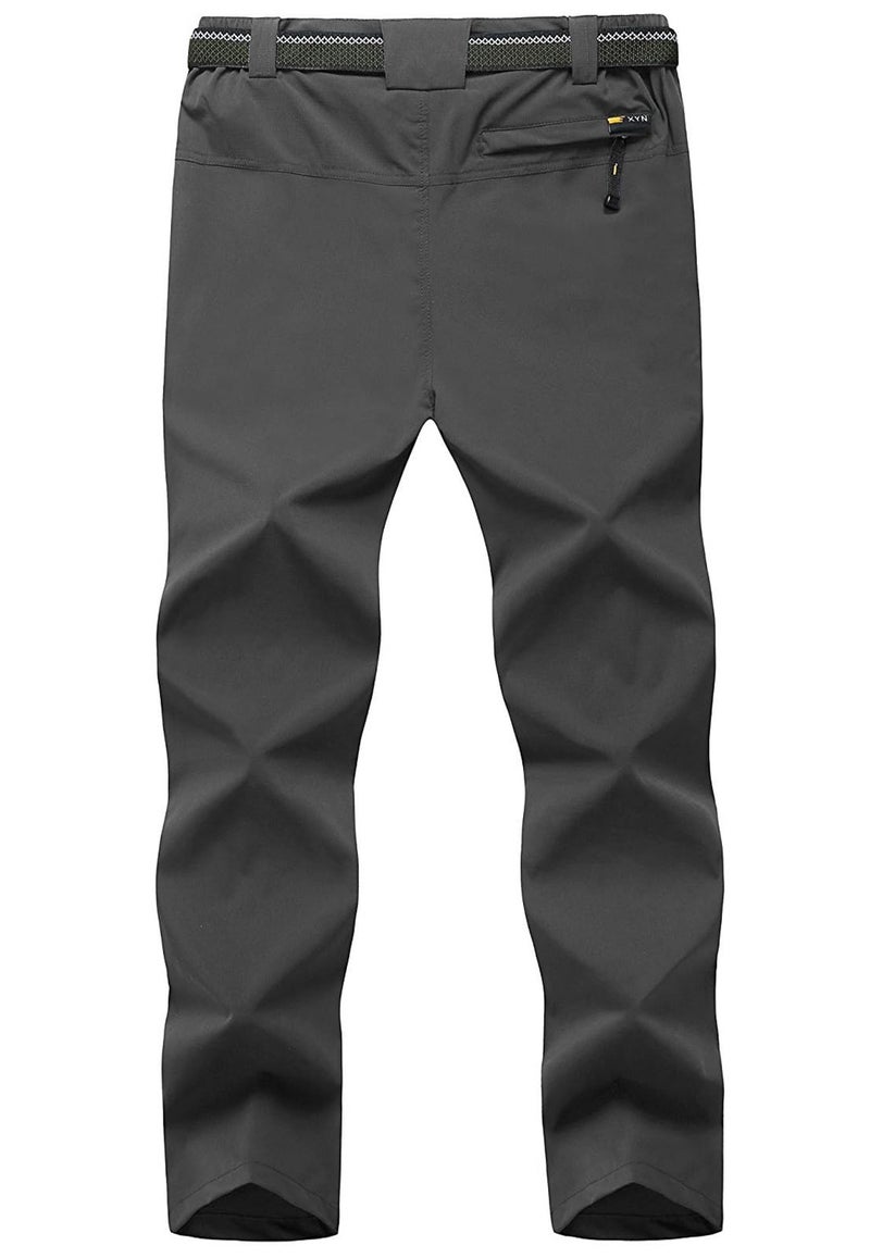 TBMPOY Men's Lightweight Hiking Pants Quick Dry Mountain Fishing Camping Travel Outdoor Pants Thin Dark Grey XXL - Image 2