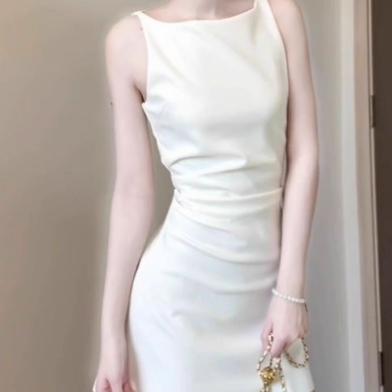 White French Style Slim Fit Sleeveless Short Dress for Women 2025 Summer - Image 3