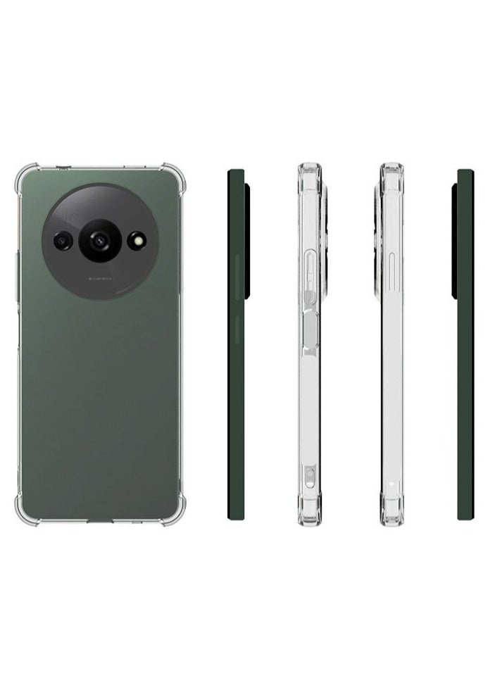 Fankalo حافظة هاتف لهاتف Xiaomi Redmi A3، غطاء خلفي شفاف للغاية ومضاد للخدش ومقاوم للصدمات من مادة TPU  - Image 2