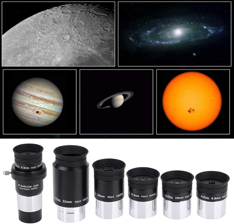 Plossl Eyepiece Set 1 25 Inch Interface With 2X Barlow Lens 6 3mm 10mm 12 5mm 20mm - Image 5