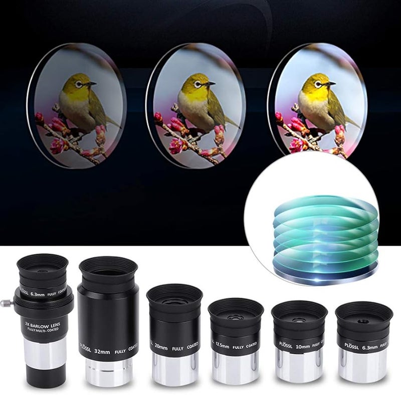 Plossl Eyepiece Set 1 25 Inch Interface With 2X Barlow Lens 6 3mm 10mm 12 5mm 20mm - Image 4