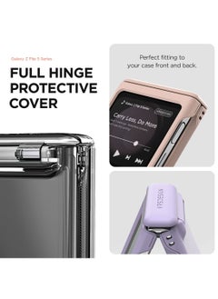VRS Design Terra Guard Modern Samsung Galaxy Z Flip 5 Case Cover (2023) with [Hinge Protection] - Pink Sand  - Image 2