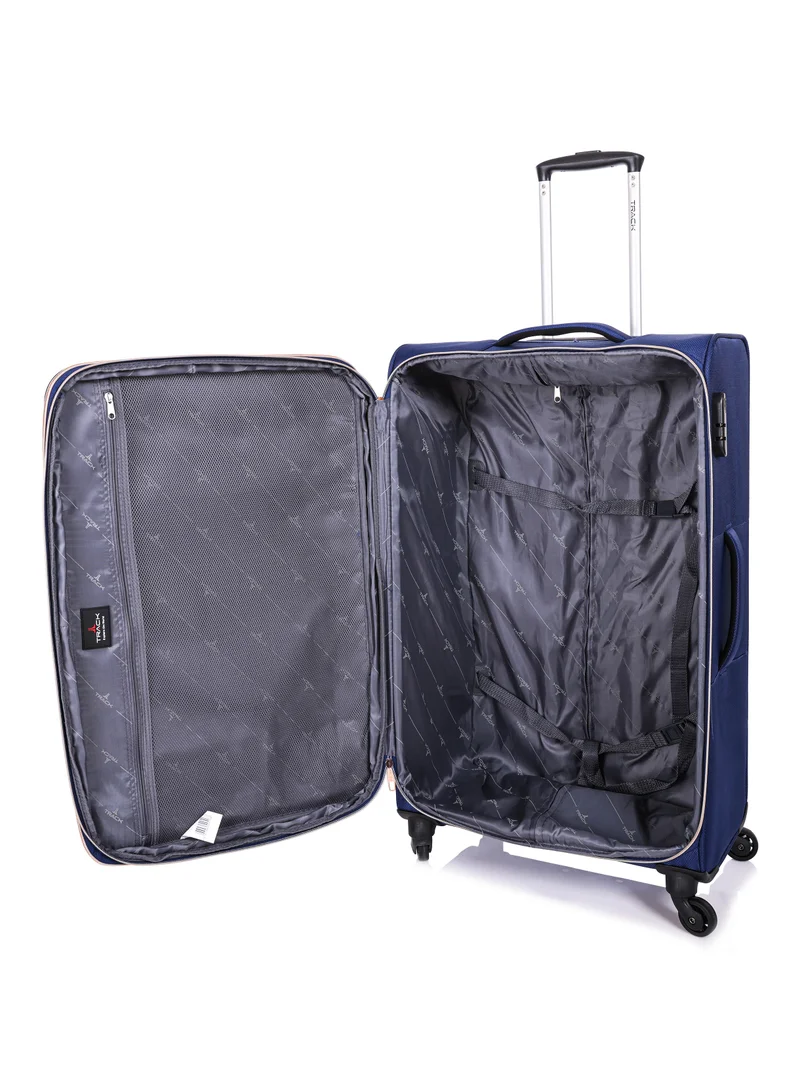 Track Track Luggage Set, Fabric Material, Travel Trolley Bag with Carry On Cabin Sizes, 3Pcs, 20/24/28 Inches, LG004/3P