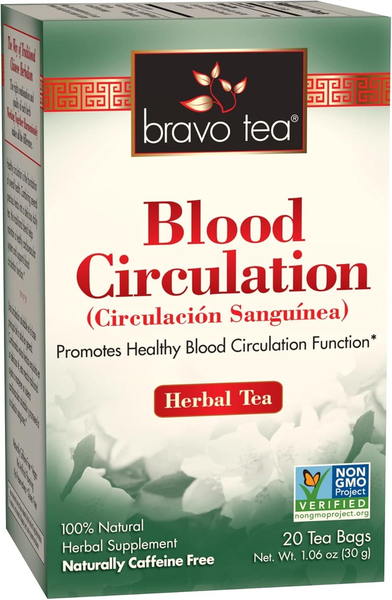 Bravo Teas برافو تي - شاي أعشاب الدورة الدموية يعزز وظيفة الدورة الدموية الصحية - 30 جم - 20 كيس شاي - Image 1