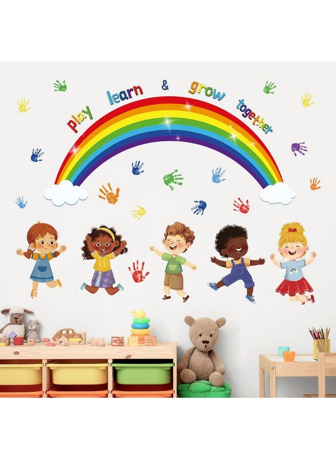 ملصقات حائط قوس قزح من wonderdever Reading Corner للأطفال، اقتباسات ملهمة، ملصقات جدارية قابلة للتقشير واللصق، ملصقات فنية للفصول الدراسية وغرف الأطفال - Image 4