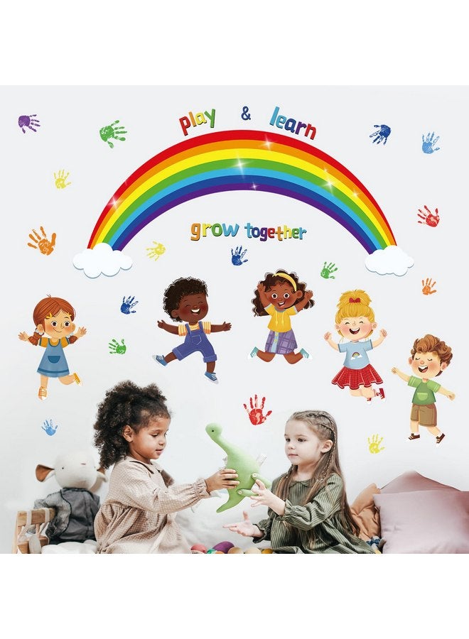 ملصقات حائط قوس قزح من wonderdever Reading Corner للأطفال، اقتباسات ملهمة، ملصقات جدارية قابلة للتقشير واللصق، ملصقات فنية للفصول الدراسية وغرف الأطفال - Image 3