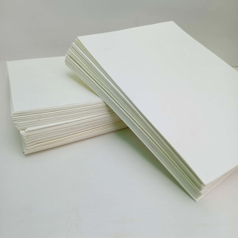 ETailor 5x7 Wedding Invitation Paper Baby Shower Card Stock Handmade Paper Cotton Paper Wedding Paper Smooth Watercolor Paper Calligraphy Paper Rag Paper 300gsm Pack of 50 Blank Card Stock - Image 2