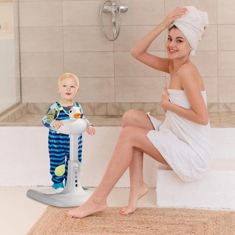 SAMUSAGYAAdjustable Baby Bath Stand with Safety Handle – Foldable Baby Shower Stand with Height Adjustment, Free-Standing Compact Bathtub for Infants & Toddlers - Image 5