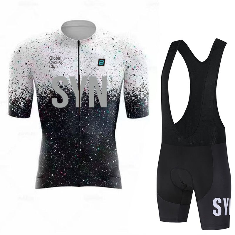 SYN Men's Road Cycling Jersey & Padded Shorts Set, Quick-Dry Breathable - Image 1