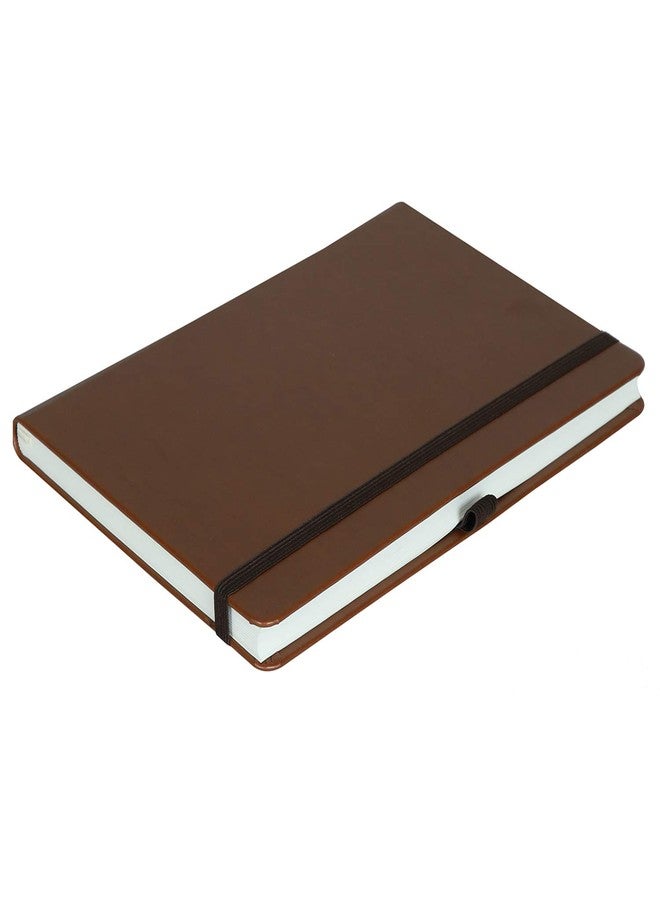 Mahavir Personal Notes - A5 Size - Hard Bound Notebook with Elastic Band Closure – 192 Pages – 80gsm Natural Shade Paper – PU Leather Cover Material – (Tan Brown) - Image 2