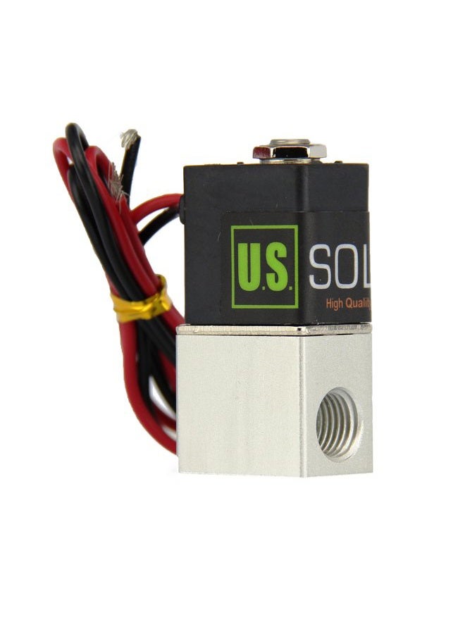 U.S. Solid 1/8" NPT Electric Solenoid Valve 12 V DC 2 way Normally Closed Air Valve - Image 1