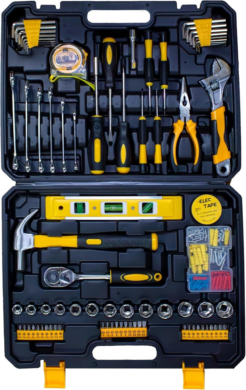 IBELL TOOLS iBELL TB179-7 Professional Tool Kit with Ratchet Set, 179-Piece Hand Tool Set with Sockets, Wrenches, Screwdrivers, Precision Bits & Case for Mechanics & Home Use - Image 1