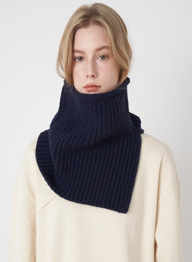 Molodo Neck Warmer Women Chunky Knitted Cowl Neck Winter Warm Cozy Soft Solid Fashion Versatile Scarf - Image 5