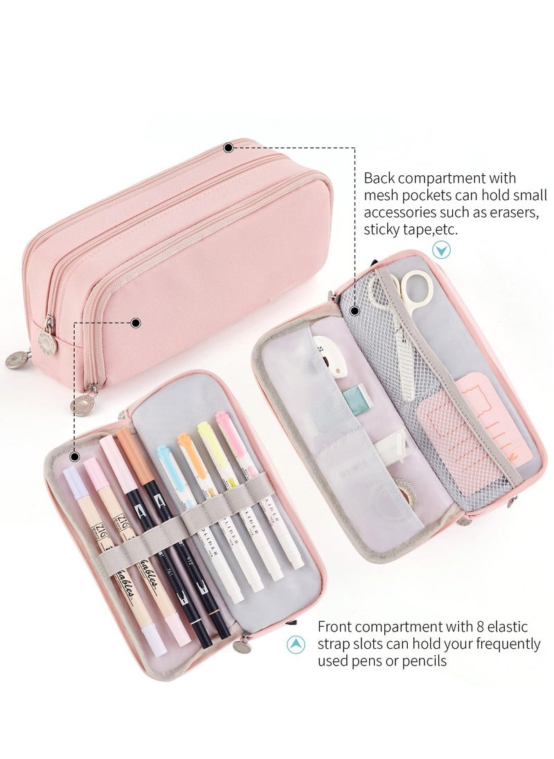Daytoyz - Large Capacity Pencil Case 3 Compartment Pouch Pen Bag for School Teen Girl Boy Men Women - Image 1
