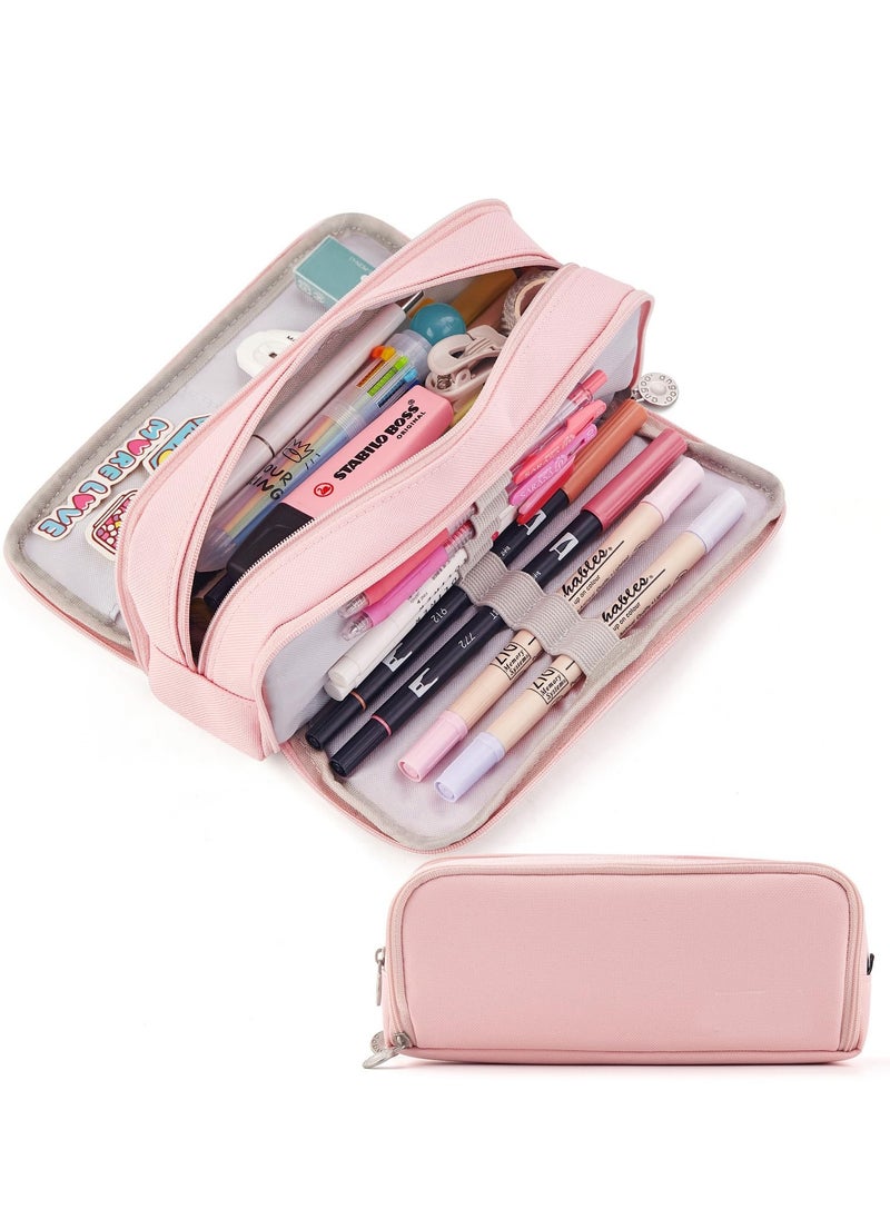 Daytoyz - Large Capacity Pencil Case 3 Compartment Pouch Pen Bag for School Teen Girl Boy Men Women - Image 1