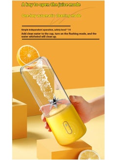 Generic 500ML Wireless Portable Blender,Powerful 12 Blades,USB-C Rechargeable,  Personal Size Handheld Blender Electric Juicer Blender, Juice Maker Mixer Shakes Juicer Machine, Baby Food Maker (Yellow)  - Image 4