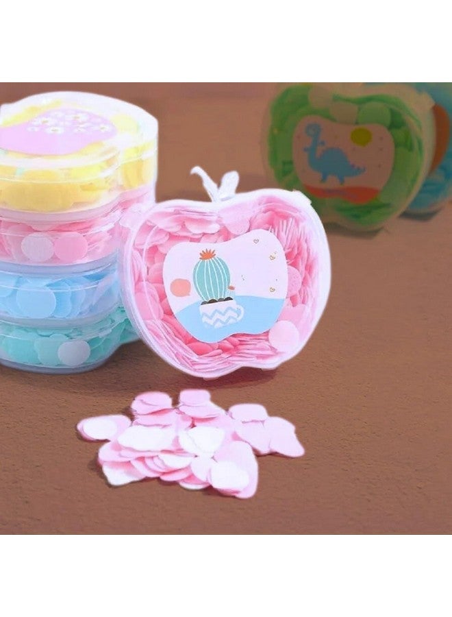 GLNRM Apple Shape Paper Soap - Paper Soap in a Plastic Box Clean Soft Bath For Travel, Paper Soap in Apple Shape Bottle, For Kitchen, Toilet, Outdoor, Travel, Camping, Hiking, School, College - Image 4