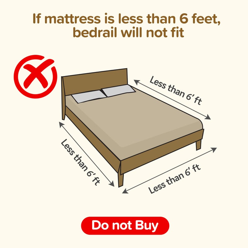 LuvLap Bed Rail Guard for Baby/Kids Safety, 180cm x 72 cm(6ft x 2.3ft), Portable & Foldable, Baby Safety Essential, Adjustable Height, fits All Bed Sizes (Red - Without Print) - Image 4