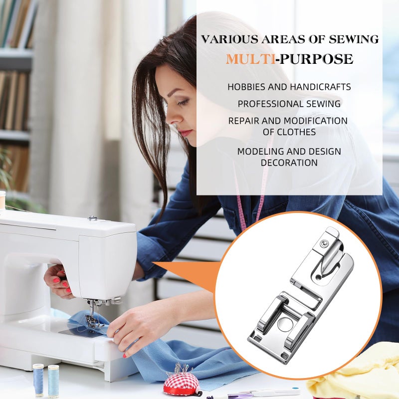 Cynailli 11 Pcs Sewing Machine Presser Foot Set, Sewing Machine Foot, Straight Stitch Foot, Roller Foot, Presser Feet Fits for Brother, Babylock, Singer, Janome, and Most of Low Shank Sewing Machines - Image 3