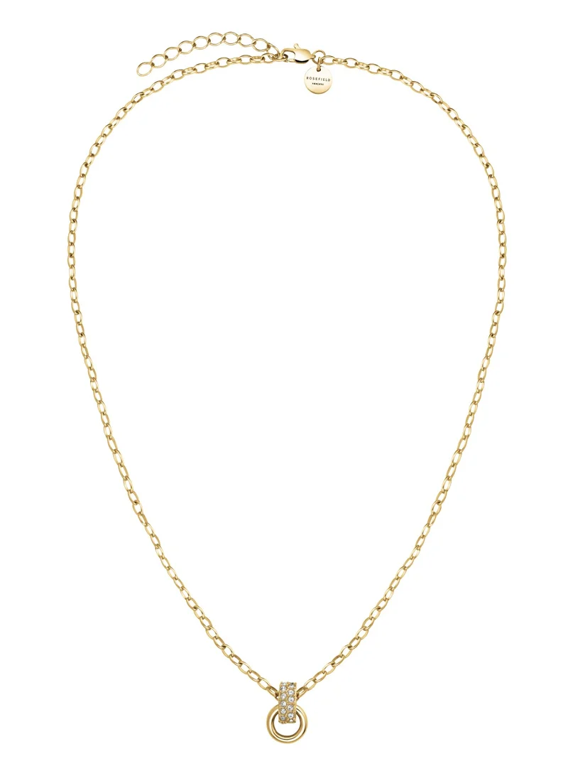 RoseField Rosefield Bow Link Studs Necklace Gold - JNBSG-J898