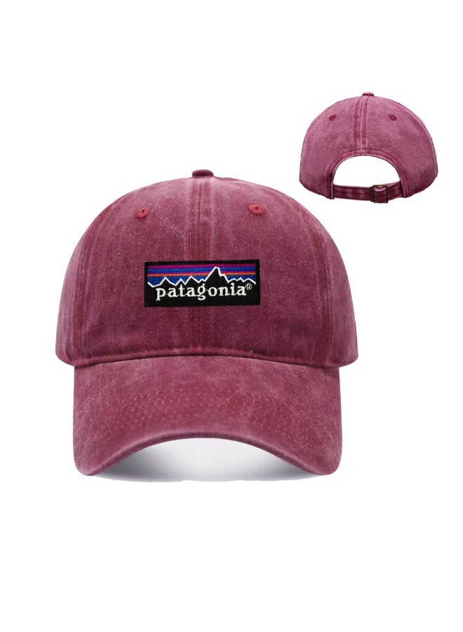 Patagonia Vintage Wine Red Mountain Patch Washed Casual Dad Hat