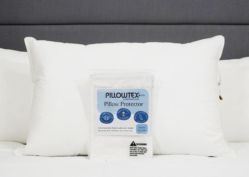 Pillowtex Feather/Down-Proof, 100% Cotton, Pillow Protector - Reduce Pokes with Hypoallergenic, Breathable, Machine Washable, Quiet, Soft Covers - Zippered Enclosure & Machine Washable (1, Standard) - Image 4