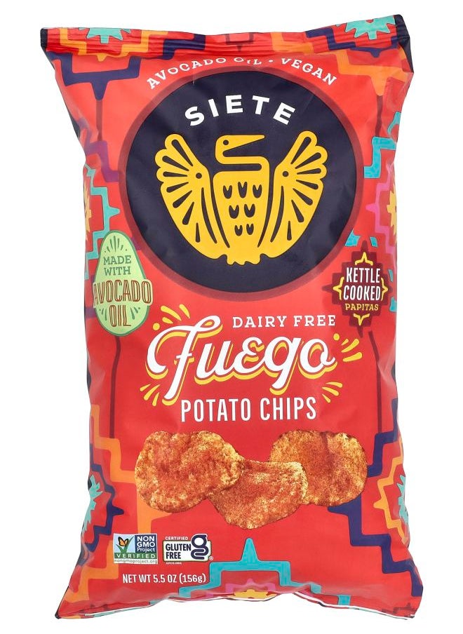 SIETE Potato Chips Fuego  5.5 Oz (156 g) 