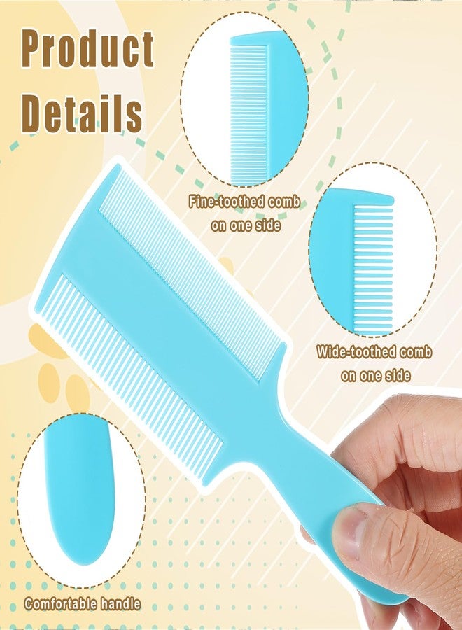 Neyauo 6 Pcs Double Sided Fine Tooth Comb Lice Flea Removal Comb Portable Plastic Grooming Combs with Handle Effective Dandruff Cleaning Tool for Newborn Baby Adults Children Pets Daily Hair(6 Colors - Image 3