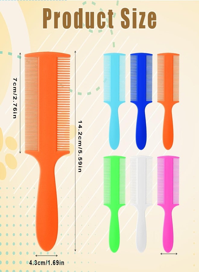 Neyauo 6 Pcs Double Sided Fine Tooth Comb Lice Flea Removal Comb Portable Plastic Grooming Combs with Handle Effective Dandruff Cleaning Tool for Newborn Baby Adults Children Pets Daily Hair(6 Colors - Image 2