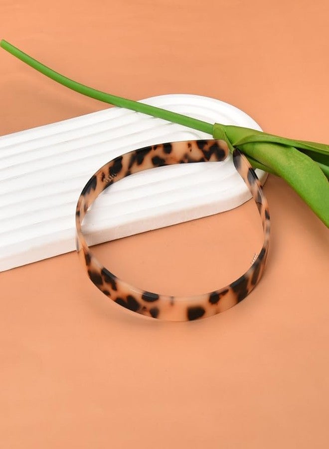 Kefley Tortoise Shell Headbands Thin French Hairband for Women with Teeth High Tenacity Acrylic Acetate Headband Hair Band Vintage Plastic Headband Retro Style Hair Styling Accessories - Image 3