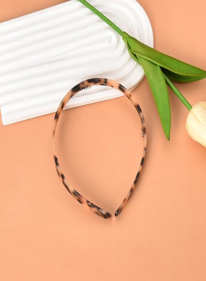 Kefley Tortoise Shell Headbands Thin French Hairband for Women with Teeth High Tenacity Acrylic Acetate Headband Hair Band Vintage Plastic Headband Retro Style Hair Styling Accessories - Image 2