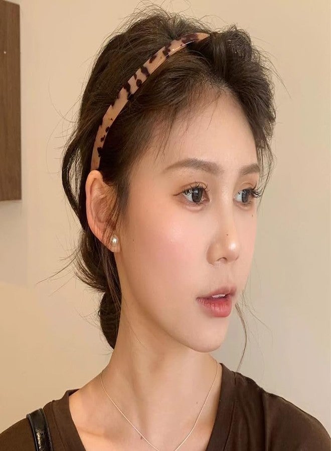 Kefley Tortoise Shell Headbands Thin French Hairband for Women with Teeth High Tenacity Acrylic Acetate Headband Hair Band Vintage Plastic Headband Retro Style Hair Styling Accessories - Image 4