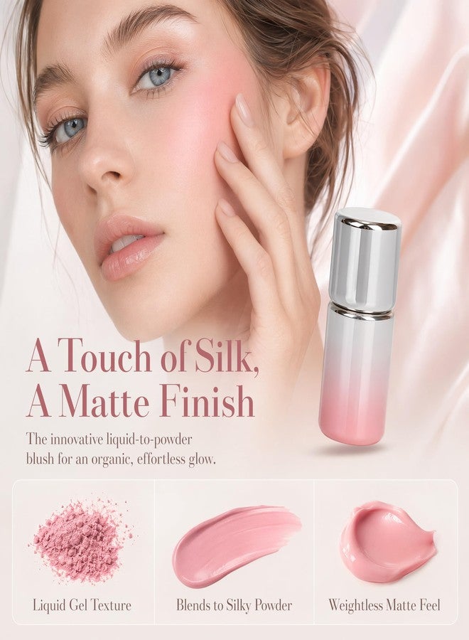 Manoai Liquid Blush with Built-in Sponge Applicator - Jelly-Textured Cream Blush, Natural Glow & Easy Blend for Daily Wear, Travel & On-the-Go Touch-Ups (Light Pink) - Image 3