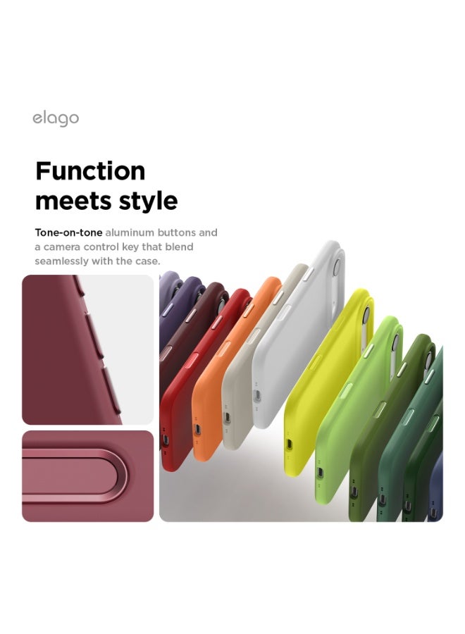 Elago Magnetic Liquid Silicone for iPhone 17 Air case cover [Camera Control Button Cover] compatible with MagSafe Shockproof - Burgundy - Image 4