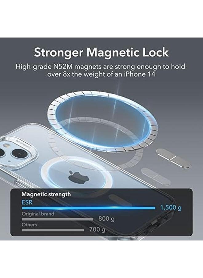 اي اس ار جراب لهاتف Iphone 14 Plus متوافق مع Magsafe مقاوم للصدمات بدرجة عسكرية مقاوم للاصفرار جراب هاتف مغناطيسي لهاتف Iphone 14 Plus جراب كلاسيكي هجين شفاف من Halolock  - Image 4