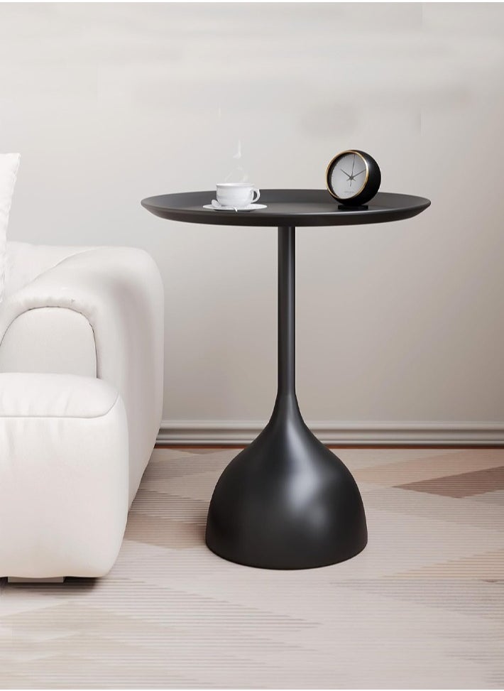 dida-cosmos - Dida-cosmos Set of 2 Iron Round Coffee Table, Simple Design End Table Space Saving Side Table for Living Room Bedroom Center Table (BLACK) - Image 1