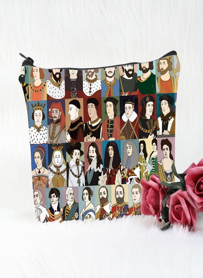 POFULL British History Fans Gift History Teacher Gift Kings and Queens of England Gift Kings & Queens Cosmetic Bag (Kings and Queens) - Image 5
