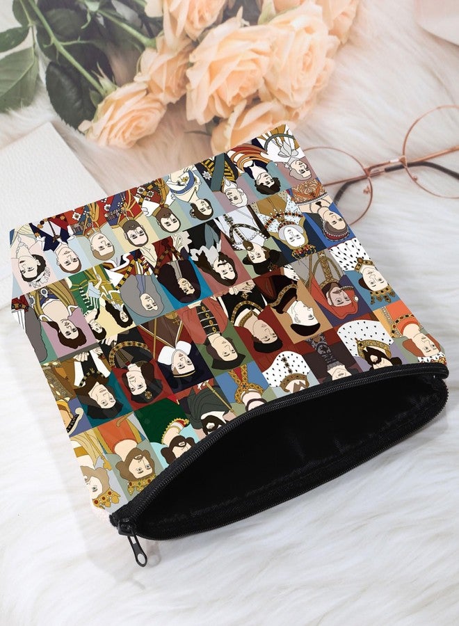 POFULL British History Fans Gift History Teacher Gift Kings and Queens of England Gift Kings & Queens Cosmetic Bag (Kings and Queens) - Image 3